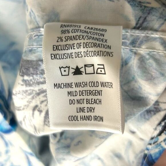 Robert Graham Men's Large Classic Fit Short Sleeve Button Up Shirt Blue Paisley - Picture 5 of 6